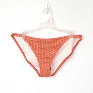 Kona Sol Medium Coverage Hipster Bikini Bottom NEW Size XL Orange White Dot